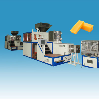 Vollautomatische Toilette 2000 kg/h Zweifarbige Sandwich Seife-Produktionsmaschine
