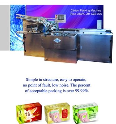 Automatische Verpackungsmaschine für die Verpackung von kleinen Seifenkartons