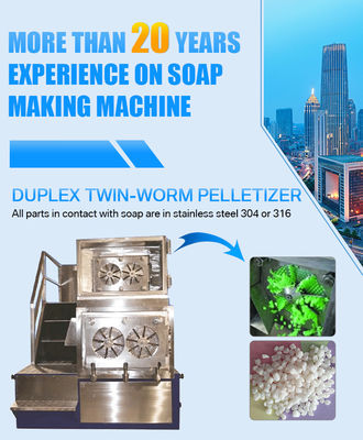 Twin-Wurm Pelletizer Seife Noodle Machinerie für die kundenspezifische Seife Herstellung
