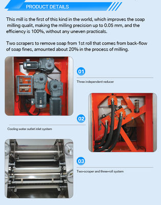 Zusammengefügte 3 Rollenmühle zur Seifeherstellung